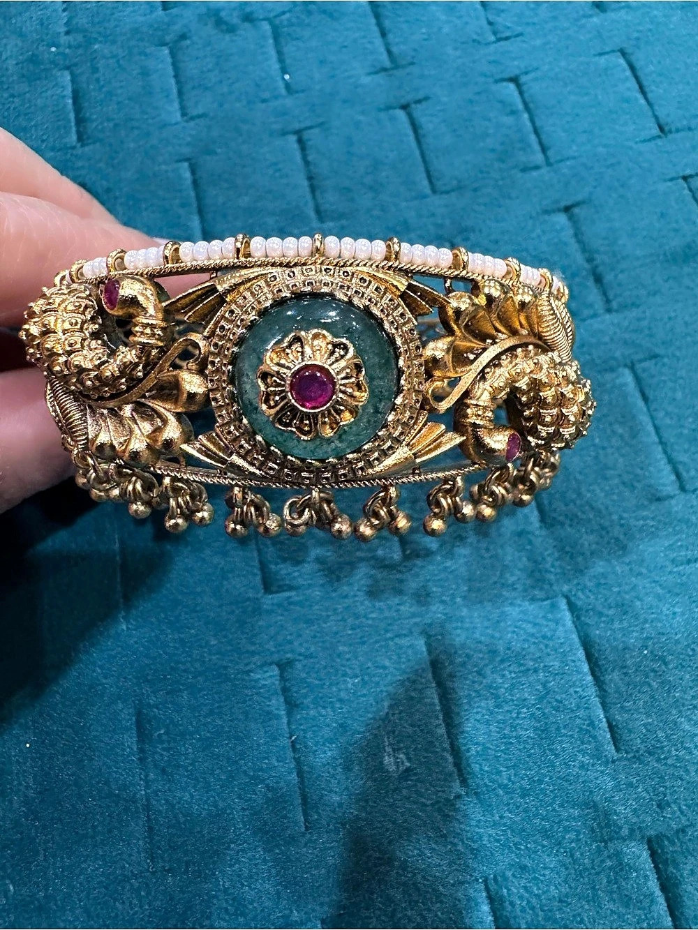 Ornate Gold-Tone Statement Bracelet